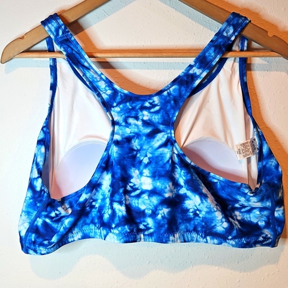 Calypsa - Women's Tie Dye Plus Size Racerback Swim Bra Sz. 1X NWT - Picture 8 of 10